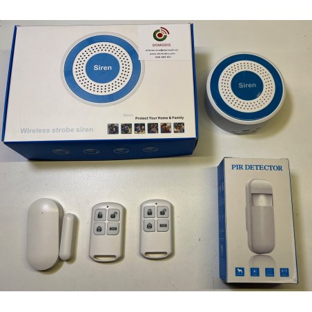 KIT Alarma Inalambrica para casa, barco o trastero