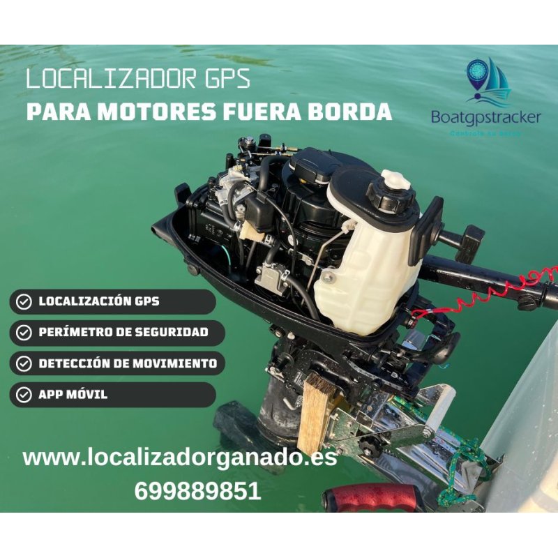 Localizador GPS y alarma para motores fuera borda